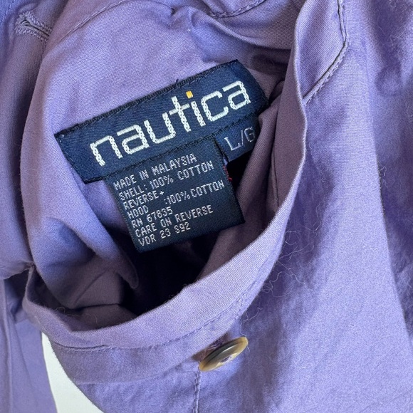 Vintage Nautica Colorblock Jacket – Reversible Sage Green / Lavender – Size L/G - Picture 6 of 10